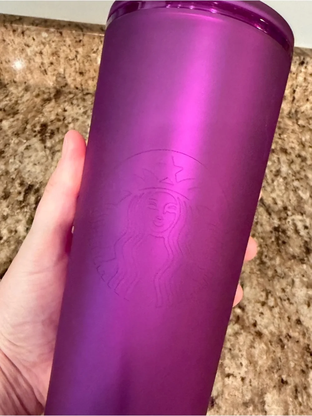 Starbucks Venti Purple Soft Touch Cold Cup Tumbler 2022